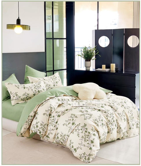 Florida Alice King Size 100% Pure Cotton Imported Bed Sheet Set with Pillow Covers